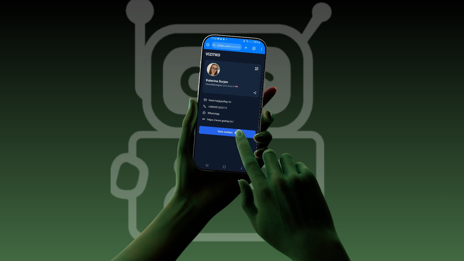 koristenje digitalne vizitke